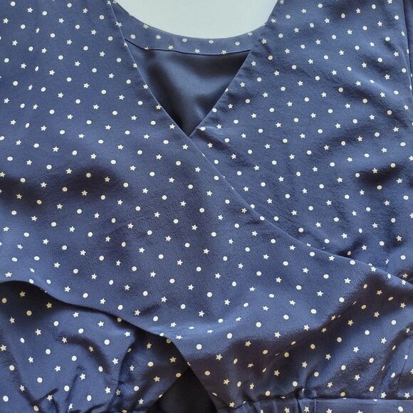 Madewell Silk Mini Dress CrissCross Cut Out Back Cap Sleeve  Fun & Flirty Size 2 - Picture 6 of 7